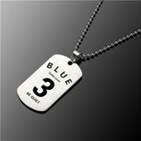 Stainless Steel Men's necklace Stainless Steel Pendant  Dog Tags Army Nameplate Mens Pendant 2017 Fashion jewelry Wholesale
