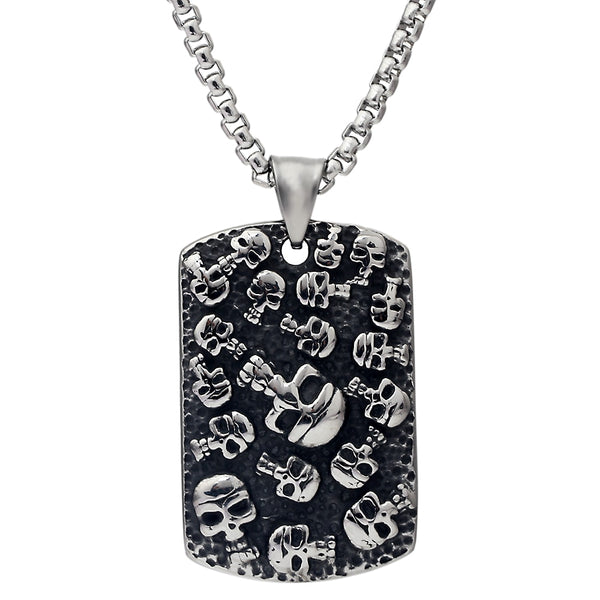 Punk Mexican Tattoo Stainless Steel Skull Pendants Necklace Charm Men Fashion Jewelry New Arrival Product