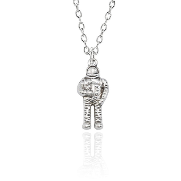 Trendy Astronaut Necklace Creative Keepsake Silver Necklaces & Pendants Hip Hop Necklace For Men Unisex Xmas Gift